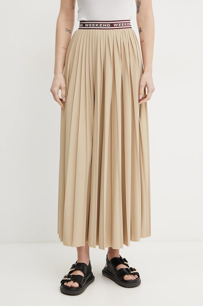 Weekend Max Mara fusta culoarea bej, maxi, evazati, 2515771031600 Weekend Max Mara fusta culoarea bej, maxi, evazati, 2515771031600