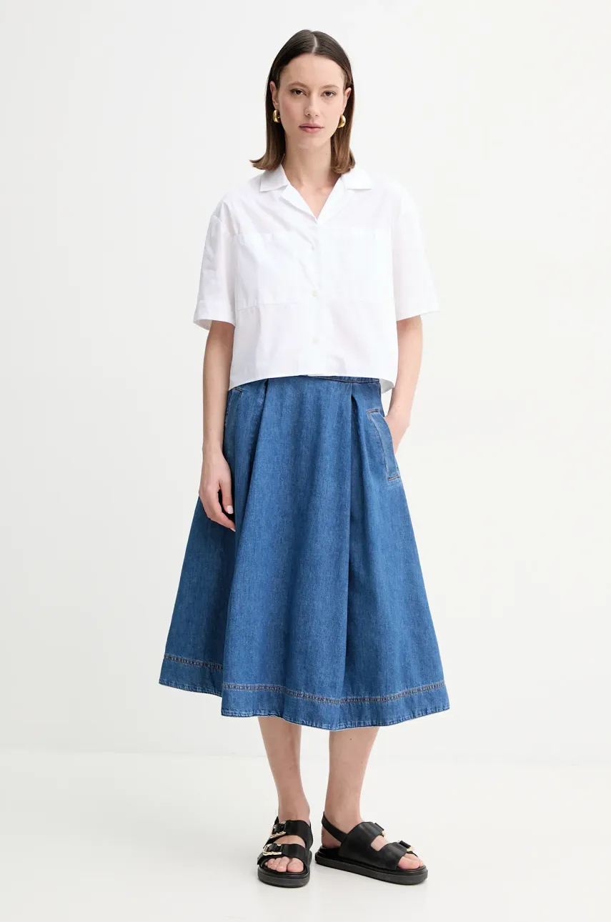 Джинсовая юбка Weekend Max Mara midi расклешённая 2515101016600 Джинсовая юбка Weekend Max Mara midi расклешённая 2515101016600