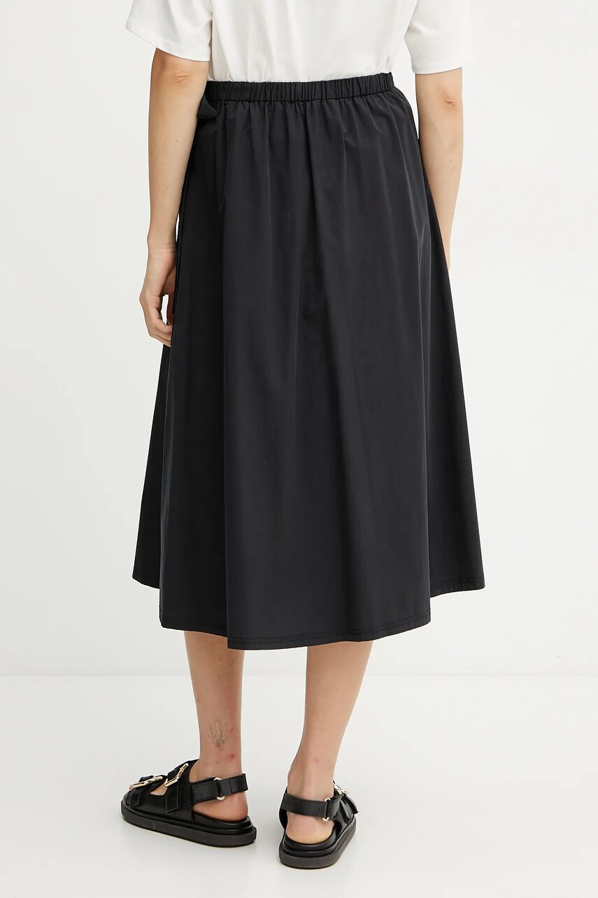 Weekend Max Mara pamut szoknya fekete, midi, harang alakú, 2515101032600 termék 2. képe