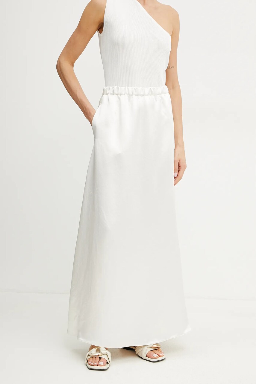 MM fustă culoarea bej, maxi, drept, 2516101028600
