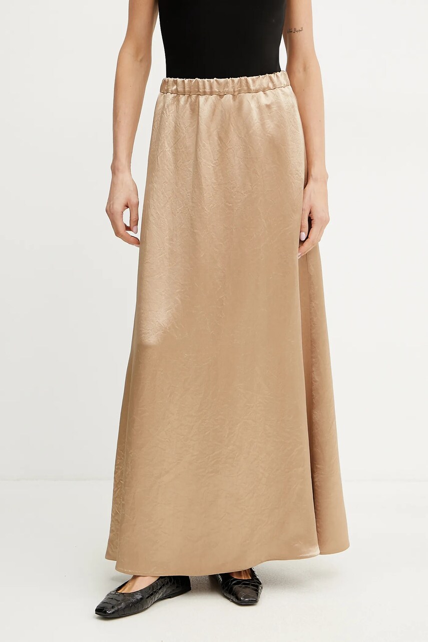 MM fustă culoarea bej, maxi, drept, 2516101028600