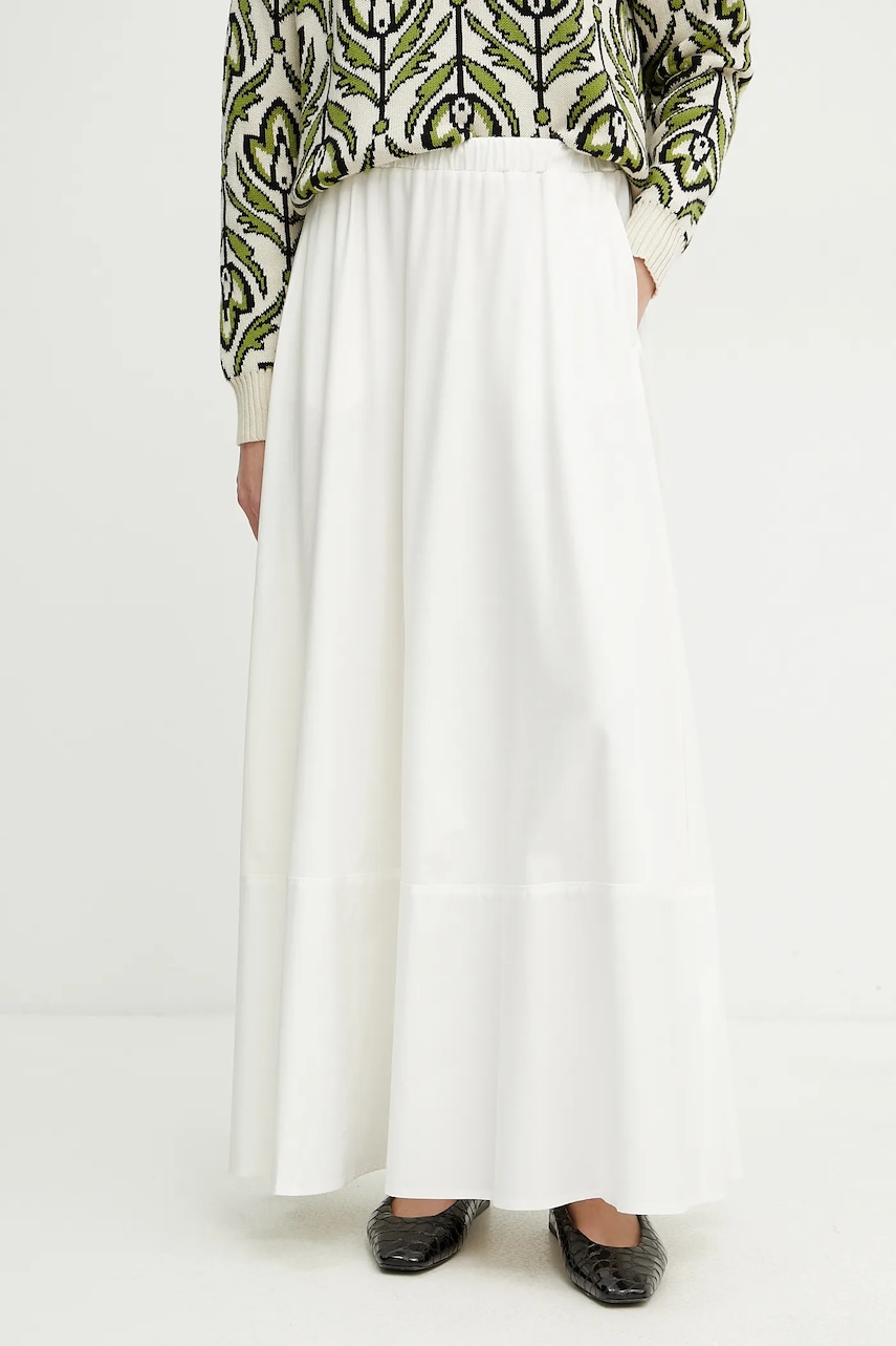 MM fustă culoarea bej, maxi, evazati, 2516771028600