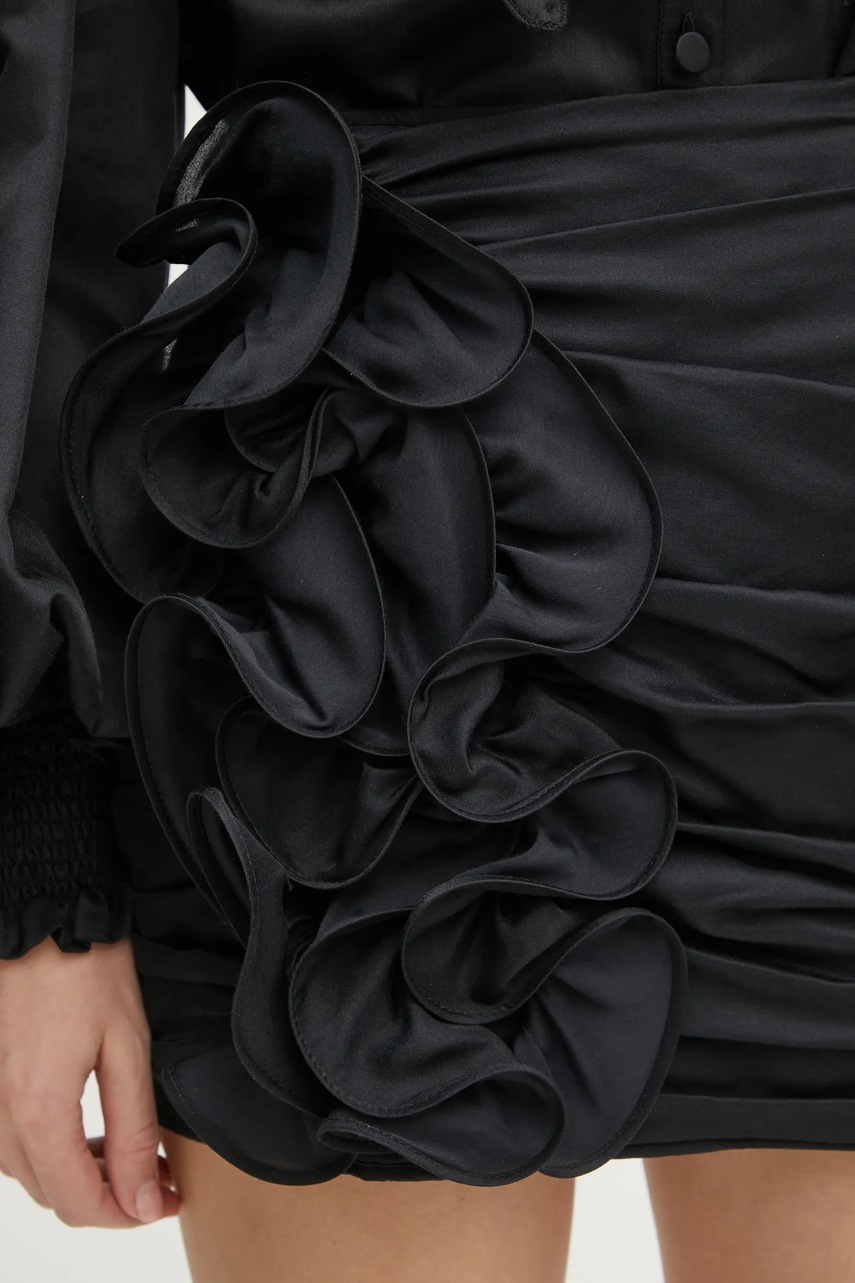 Μεταξωτή φούστα Charo Ruiz Ibiza Gian χρώμα: μαύρο, 256400 φωτογραφία