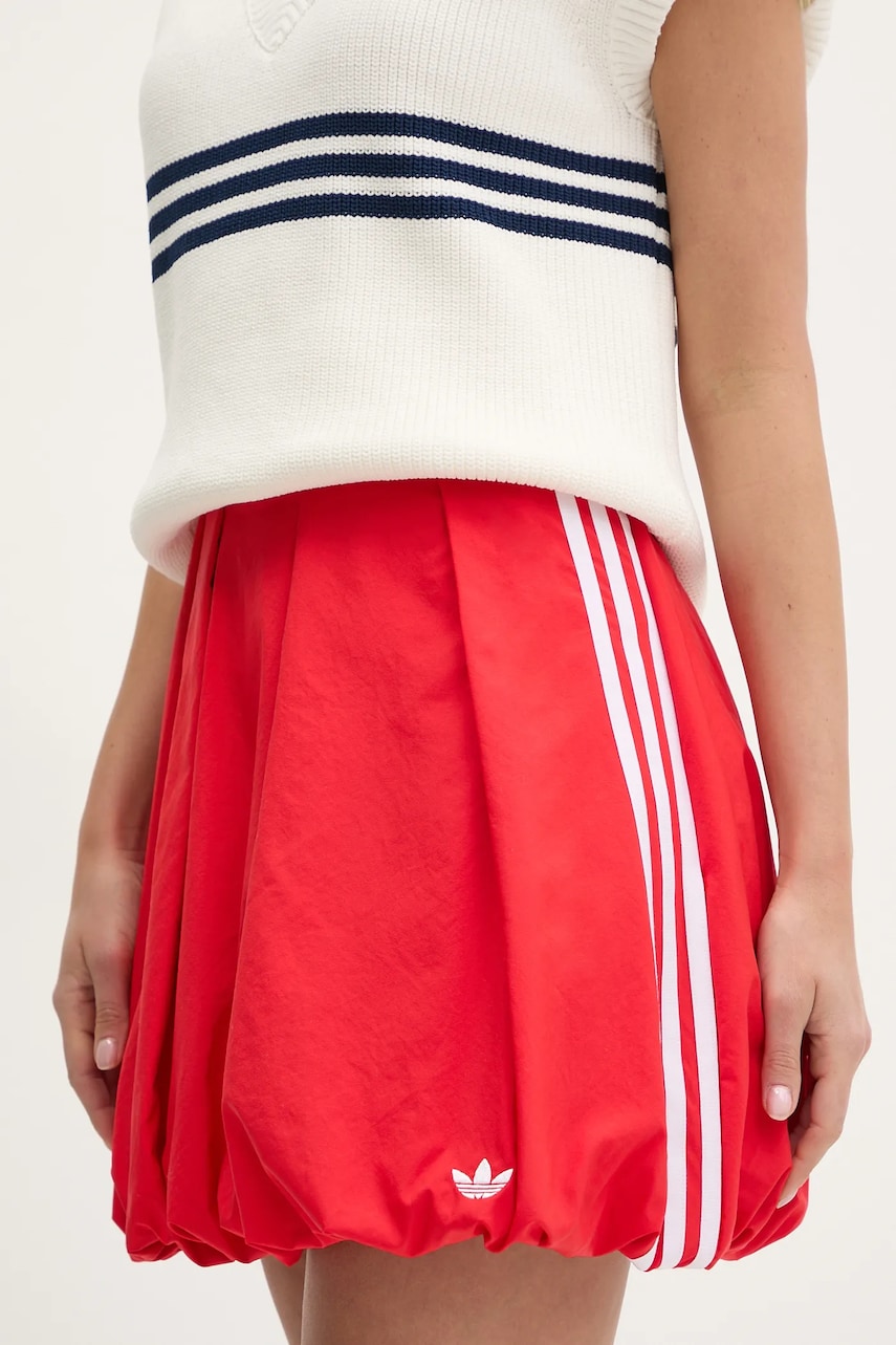 adidas Originals fusta WOVEN BAL SKIRT culoarea rosu, mini, evazati, JX9207 adidas Originals fusta WOVEN BAL SKIRT culoarea rosu, mini, evazati, JX9207
