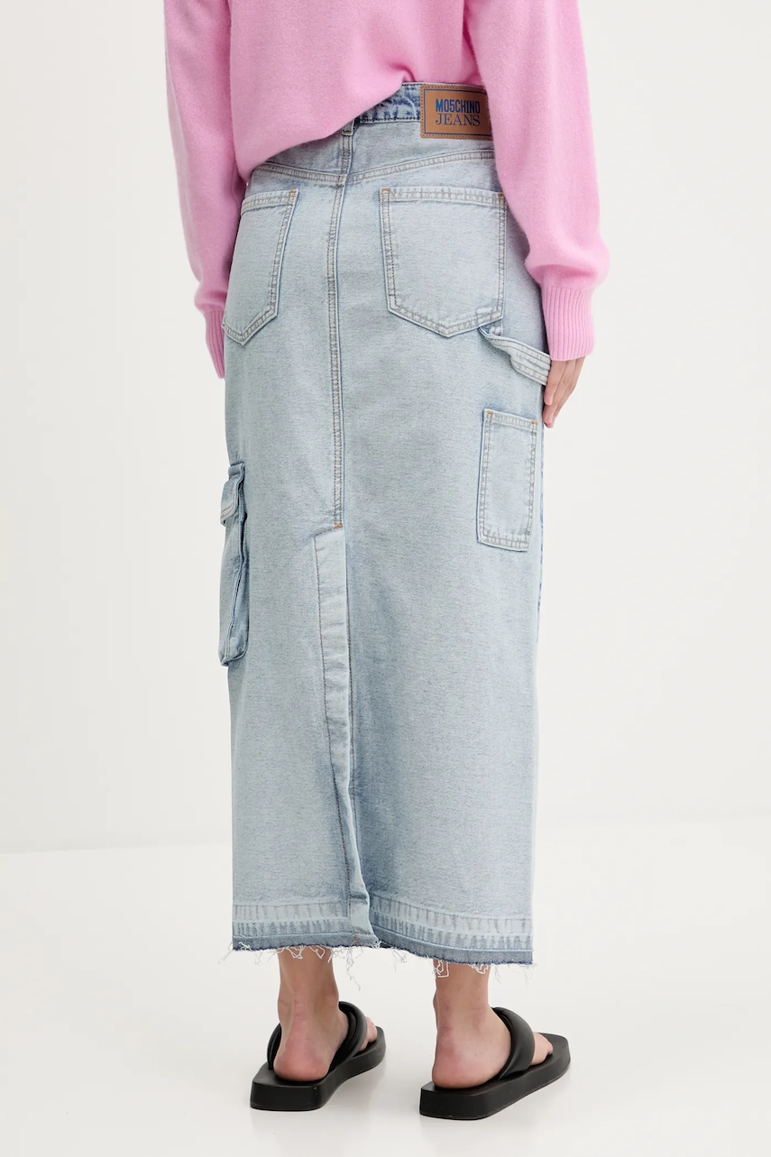 Rifľová sukňa Moschino Jeans