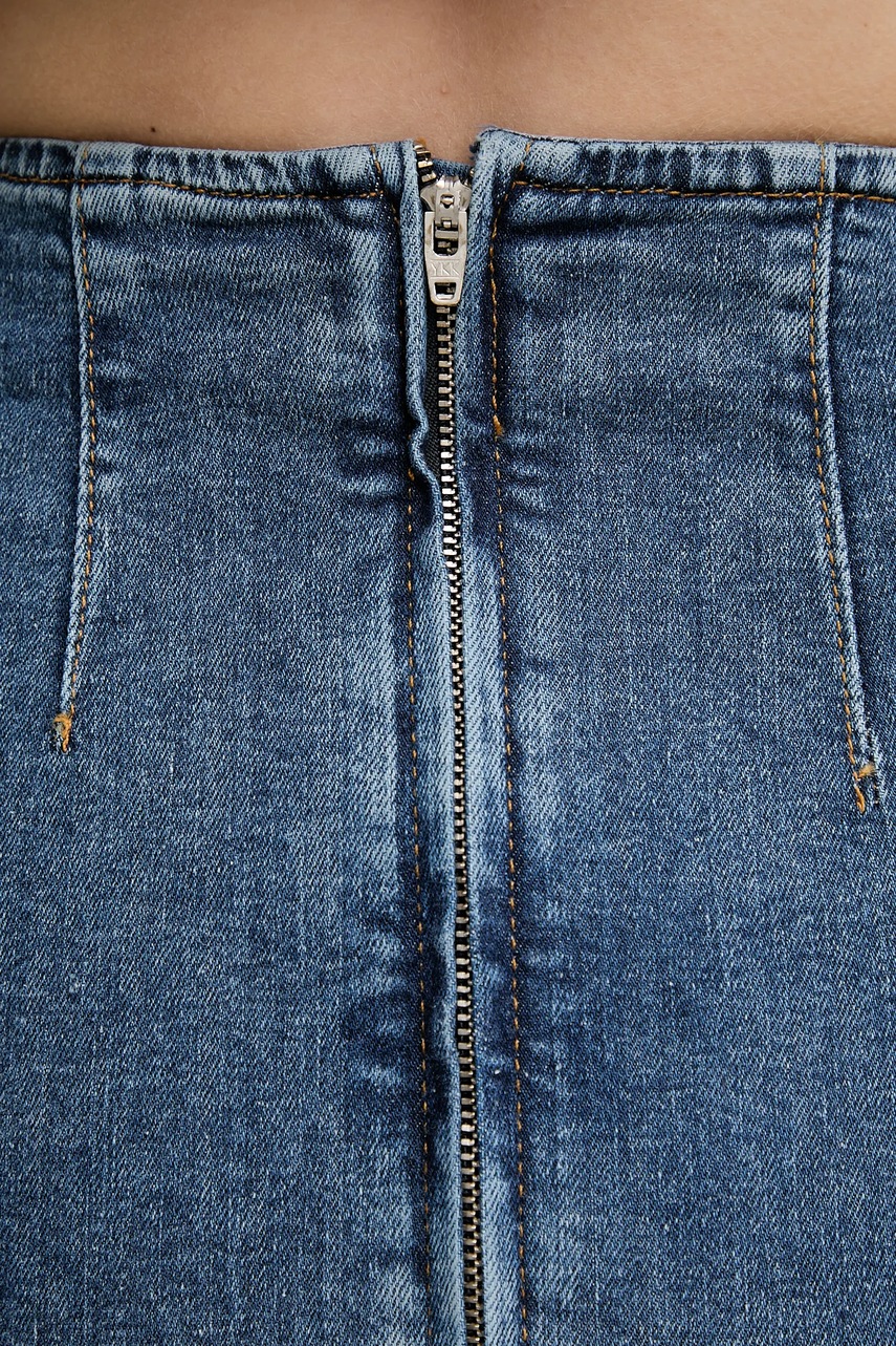 Τζιν φούστα United Colors of Benetton χρώμα: μπλε, 4ORHD004O φωτογραφία