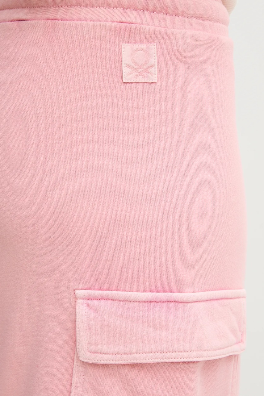 Βαμβακερή φούστα United Colors of Benetton χρώμα: ροζ, 39BLD000E φωτογραφία