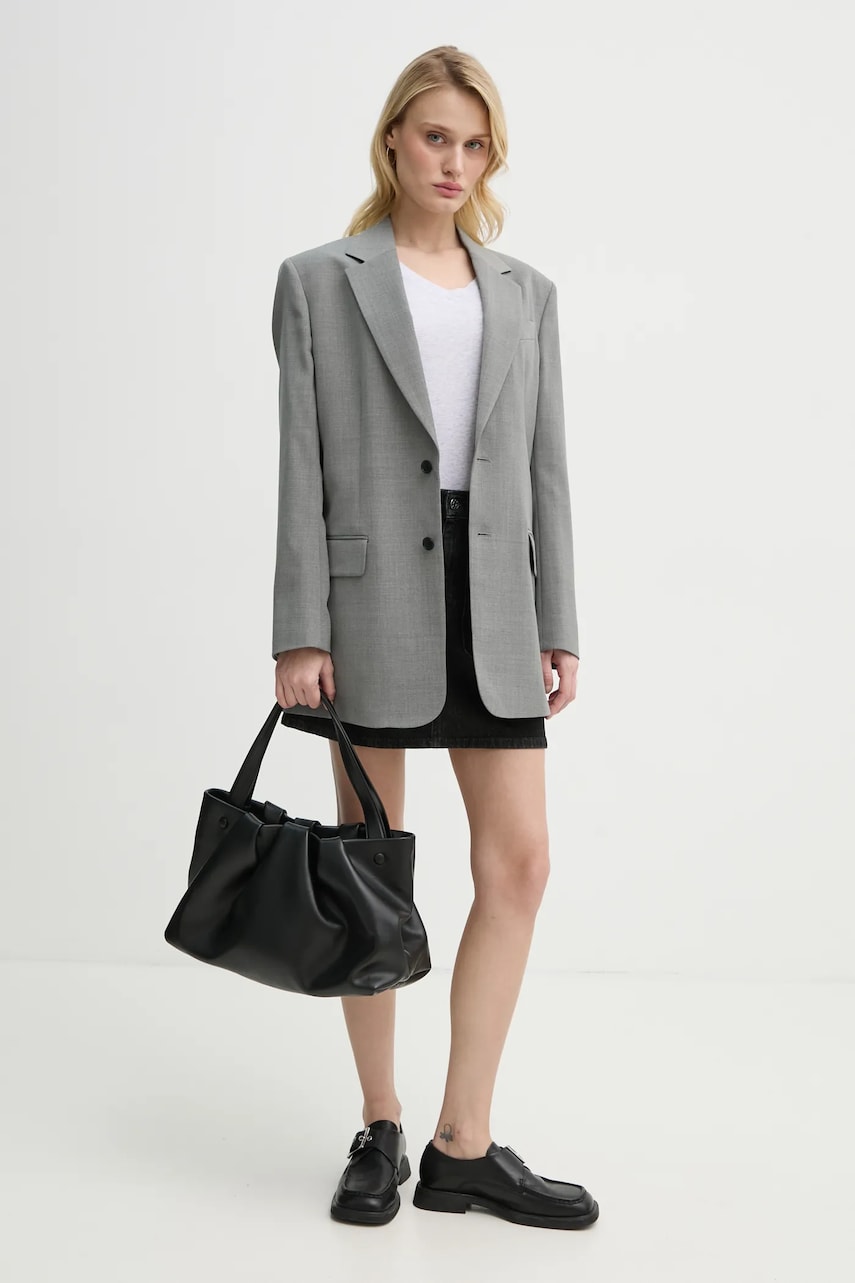 Джинсовая юбка Filippa K цвет чёрный mini расклешённая 31226 Джинсовая юбка Filippa K цвет чёрный mini расклешённая 31226