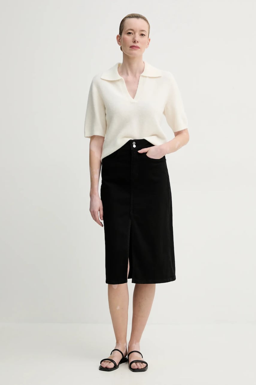 Юбка Filippa K цвет чёрный midi прямая 31389 Юбка Filippa K цвет чёрный midi прямая 31389