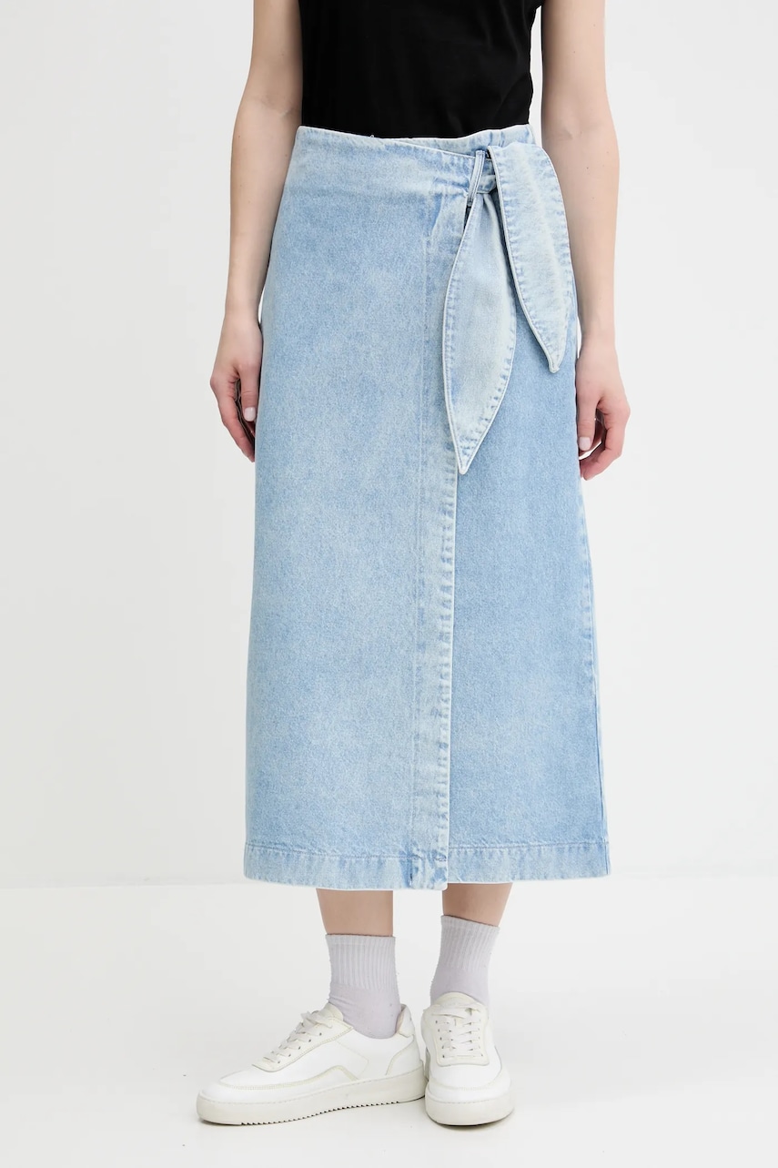 HUGO fusta jeans midi, drept, 50535372