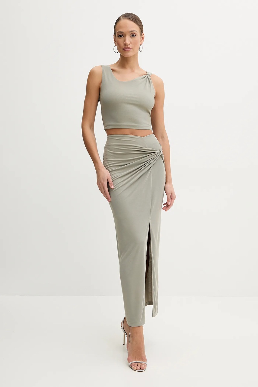 Юбка Guess AIMEE цвет зелёный maxi карандаш W5GD0E KAQL2 Юбка Guess AIMEE цвет зелёный maxi карандаш W5GD0E KAQL2
