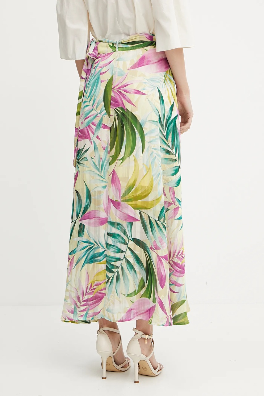 Φούστα Guess NEW ROMANA χρώμα: κίτρινο, W5GD66 WH9Z2 φωτογραφία