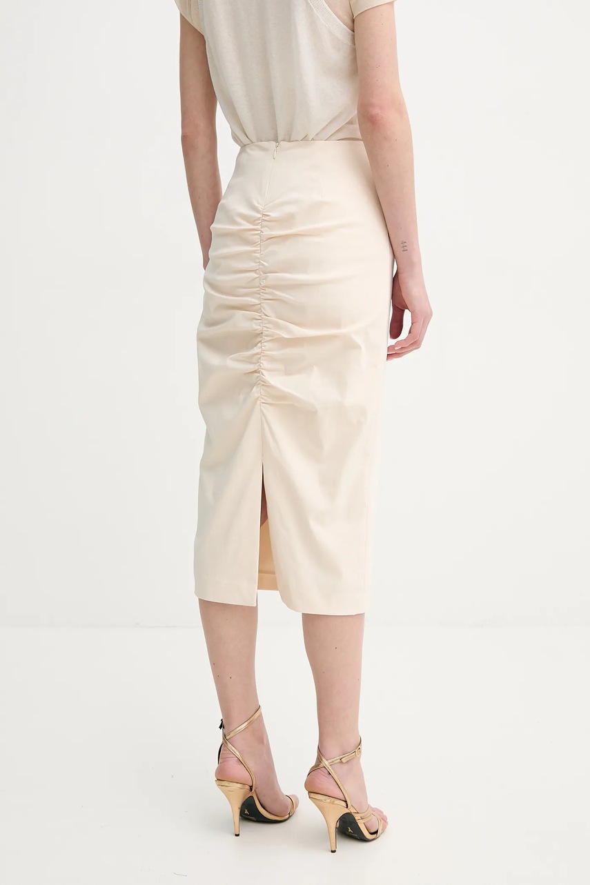 Φούστα Guess JAYLA χρώμα: μπεζ, W5GD93 WGMR2 φωτογραφία