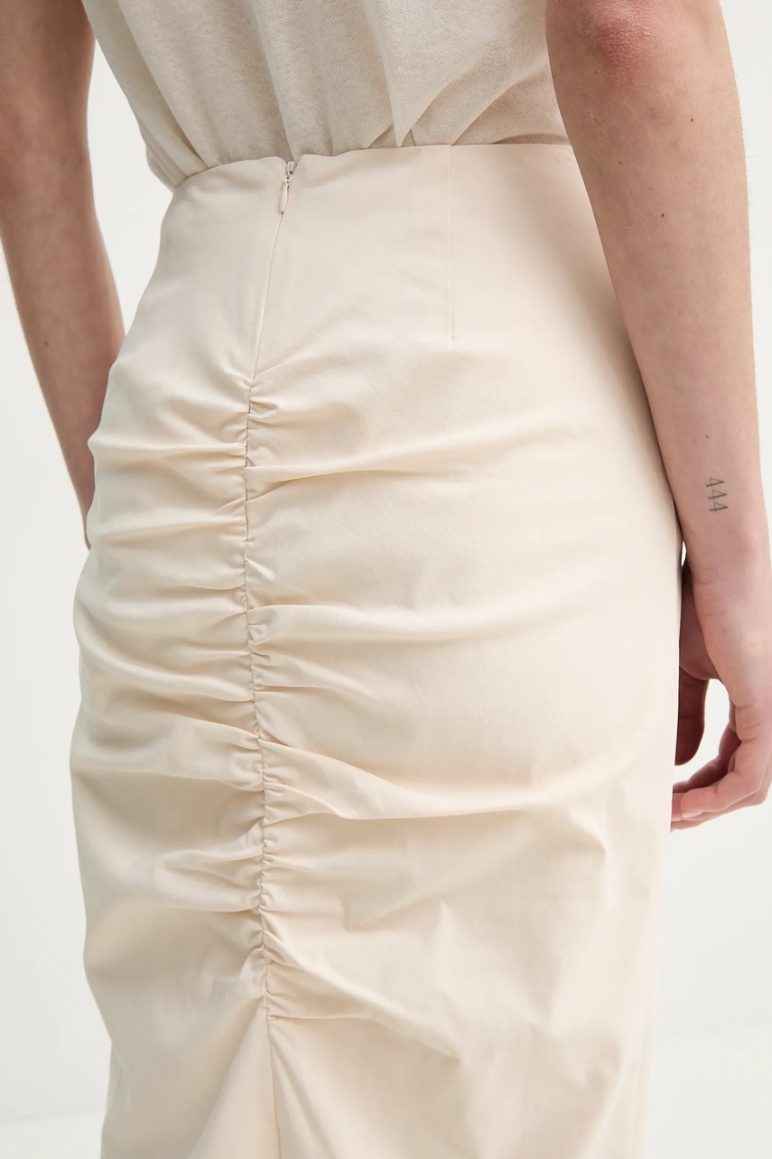 Φούστα Guess JAYLA χρώμα: μπεζ, W5GD93 WGMR2 φωτογραφία