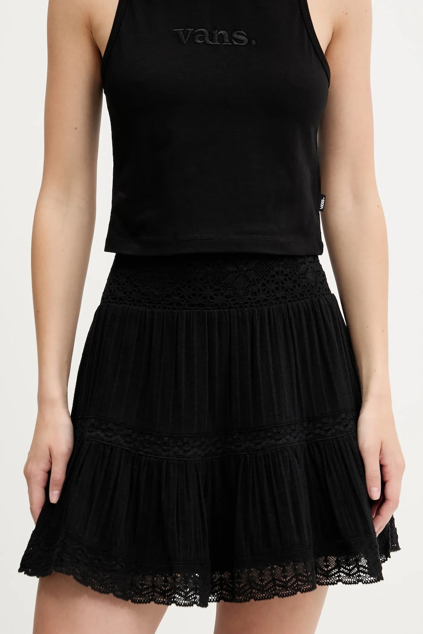 Superdry fustă culoarea negru, mini, evazați, W7210350A-02A