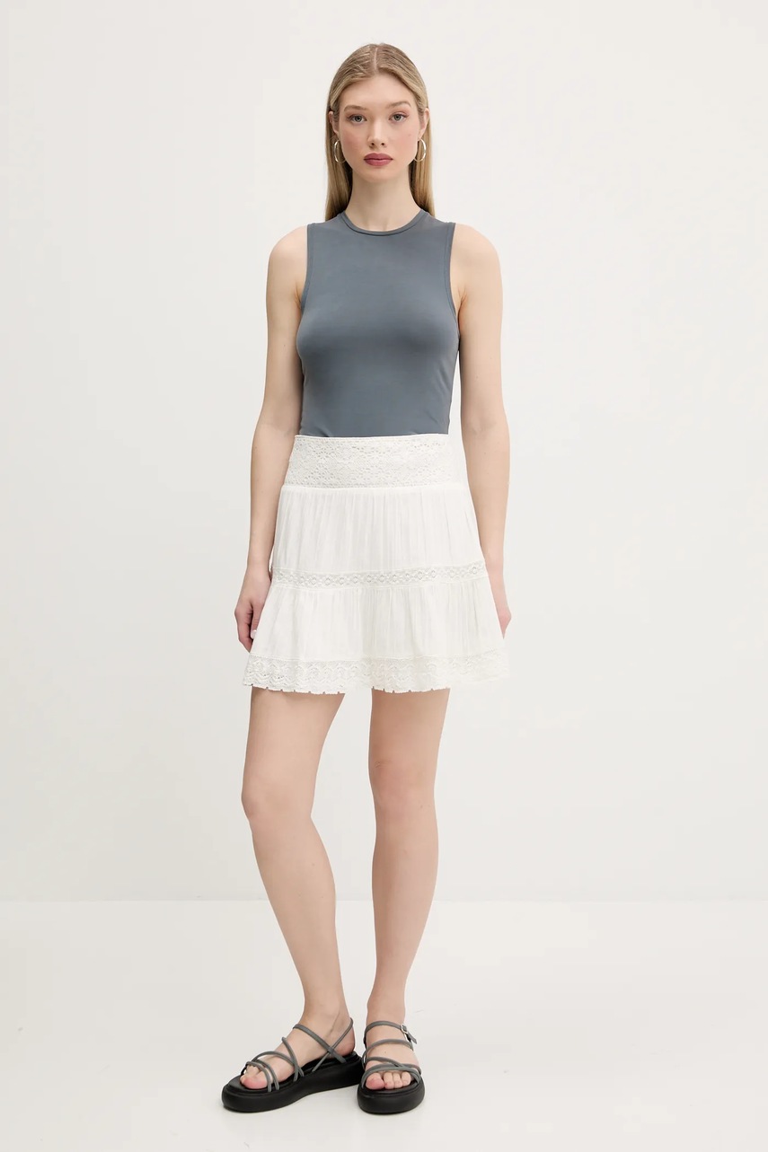 Юбка Superdry цвет бежевый mini расклешённая W7210350A-71D