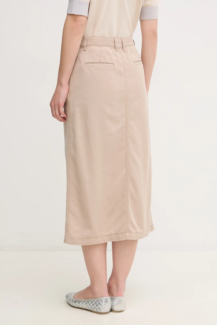 Φούστα Tommy Hilfiger χρώμα: μπεζ, WW0WW44726 φωτογραφία