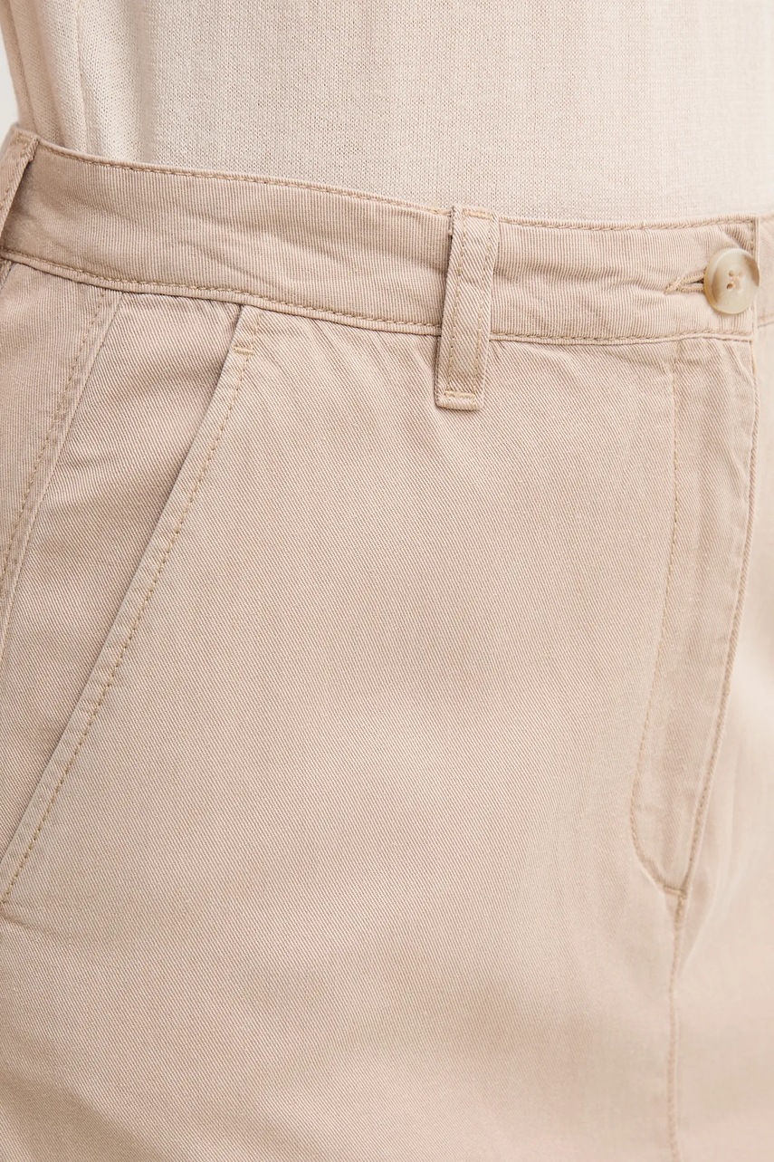 Φούστα Tommy Hilfiger χρώμα: μπεζ, WW0WW44726 φωτογραφία