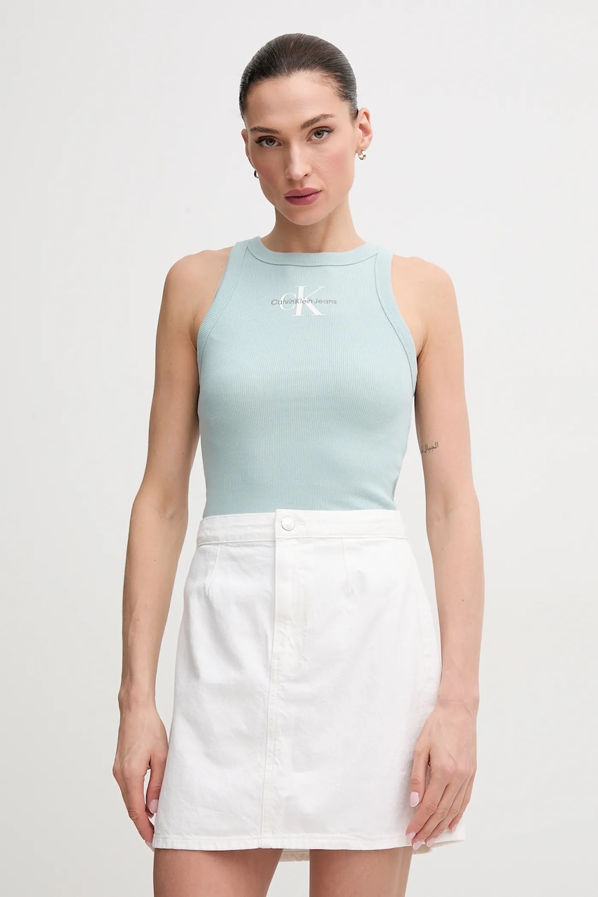 Rifľová sukňa Calvin Klein Jeans