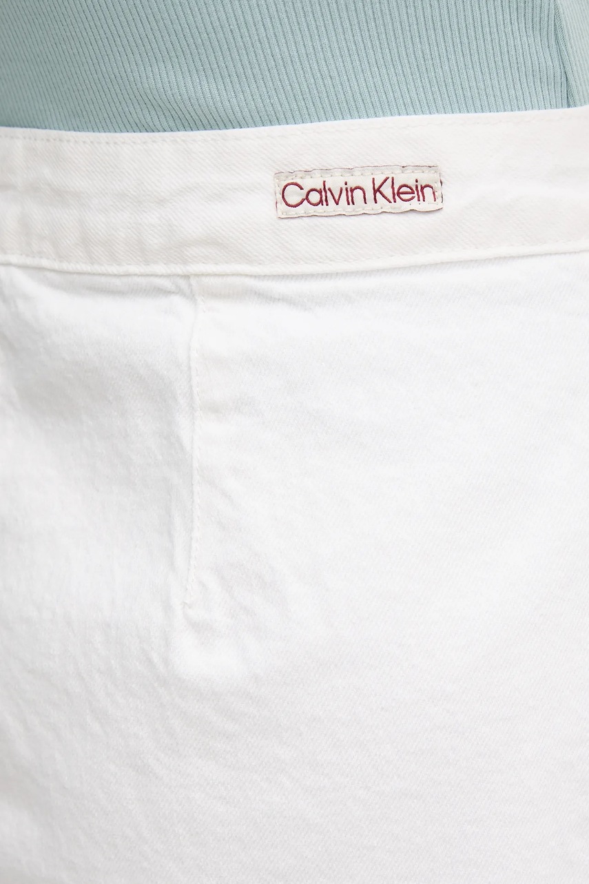 Rifľová sukňa Calvin Klein Jeans