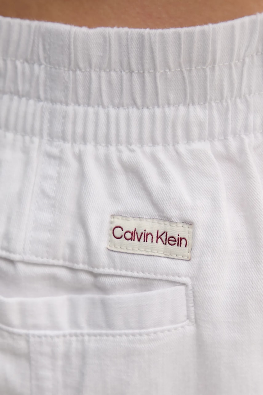 Sukňa s prímesou ľanu Calvin Klein Jeans