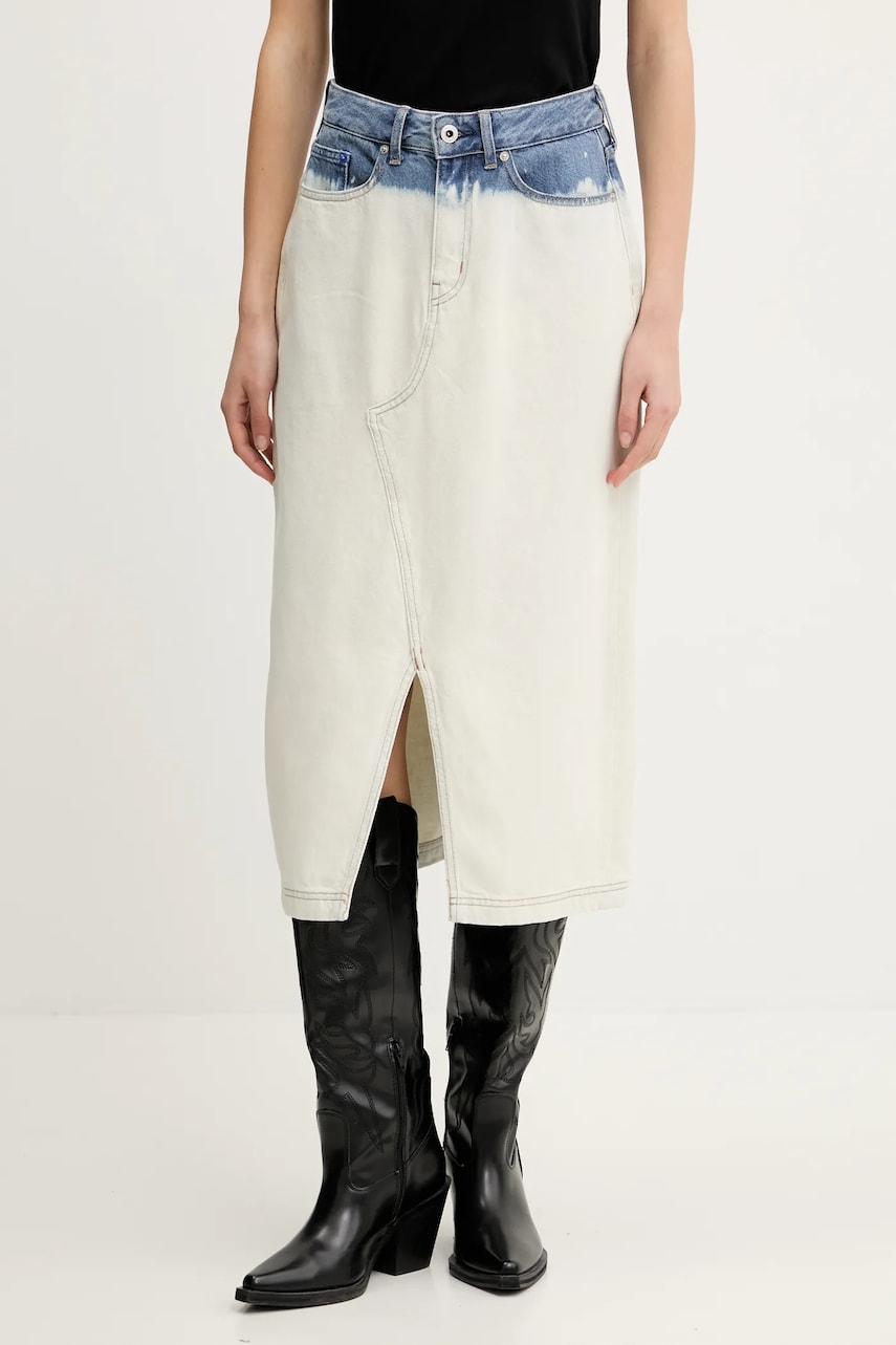 Karl Lagerfeld Jeans fustă din denim midi, drept, A2W12014 Karl Lagerfeld Jeans fustă din denim midi, drept, A2W12014