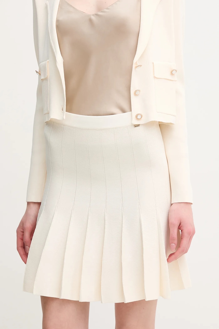 Gaudi fusta culoarea bej, mini, evazati, 511FD73004