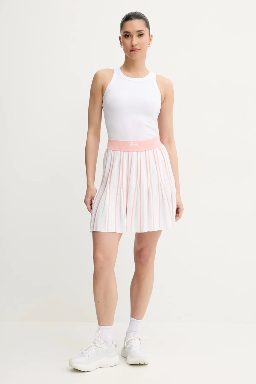 Юбка Guess цвет белый mini расклешённая V5GD00 Z3D60 Юбка Guess цвет белый mini расклешённая V5GD00 Z3D60