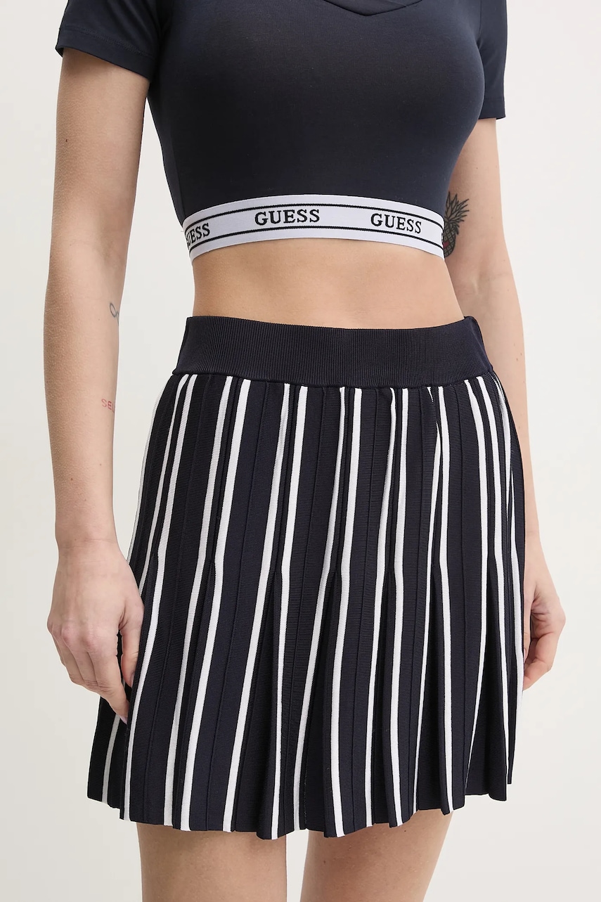 

Пола Guess в синьо къса разкроена V5GD00 Z3D60, Тъмносин