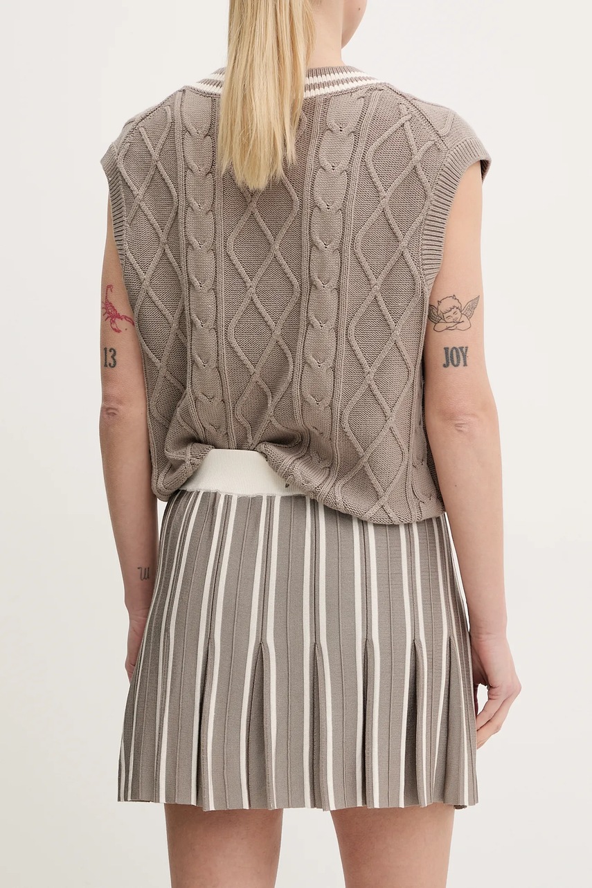 Φούστα Guess χρώμα: καφέ, V5GD00 Z3D60 φωτογραφία