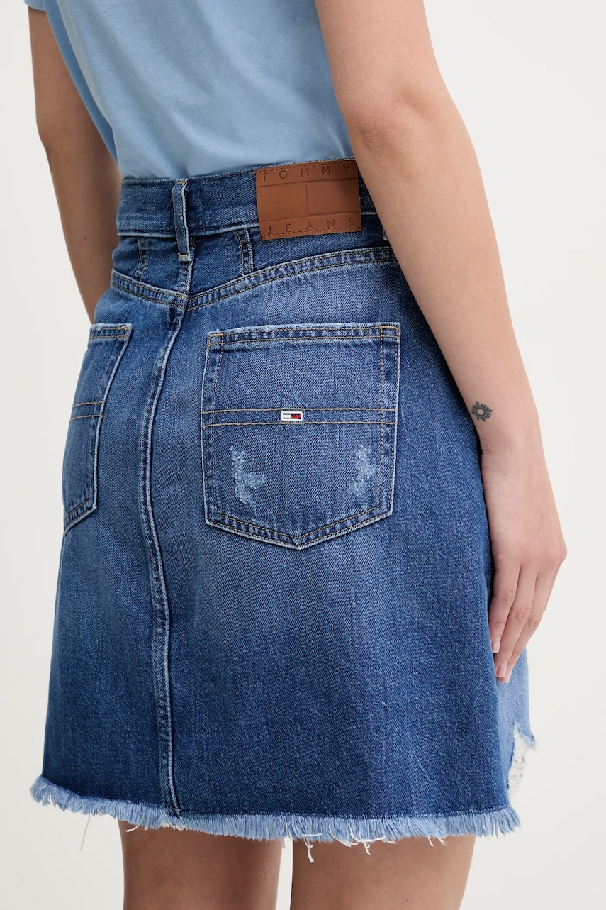 Rifľová sukňa Tommy Jeans