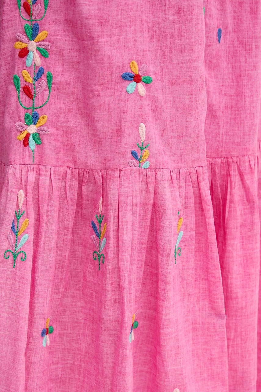 Βαμβακερή φούστα La Petite Française JAMAL χρώμα: ροζ, JAMAL φωτογραφία