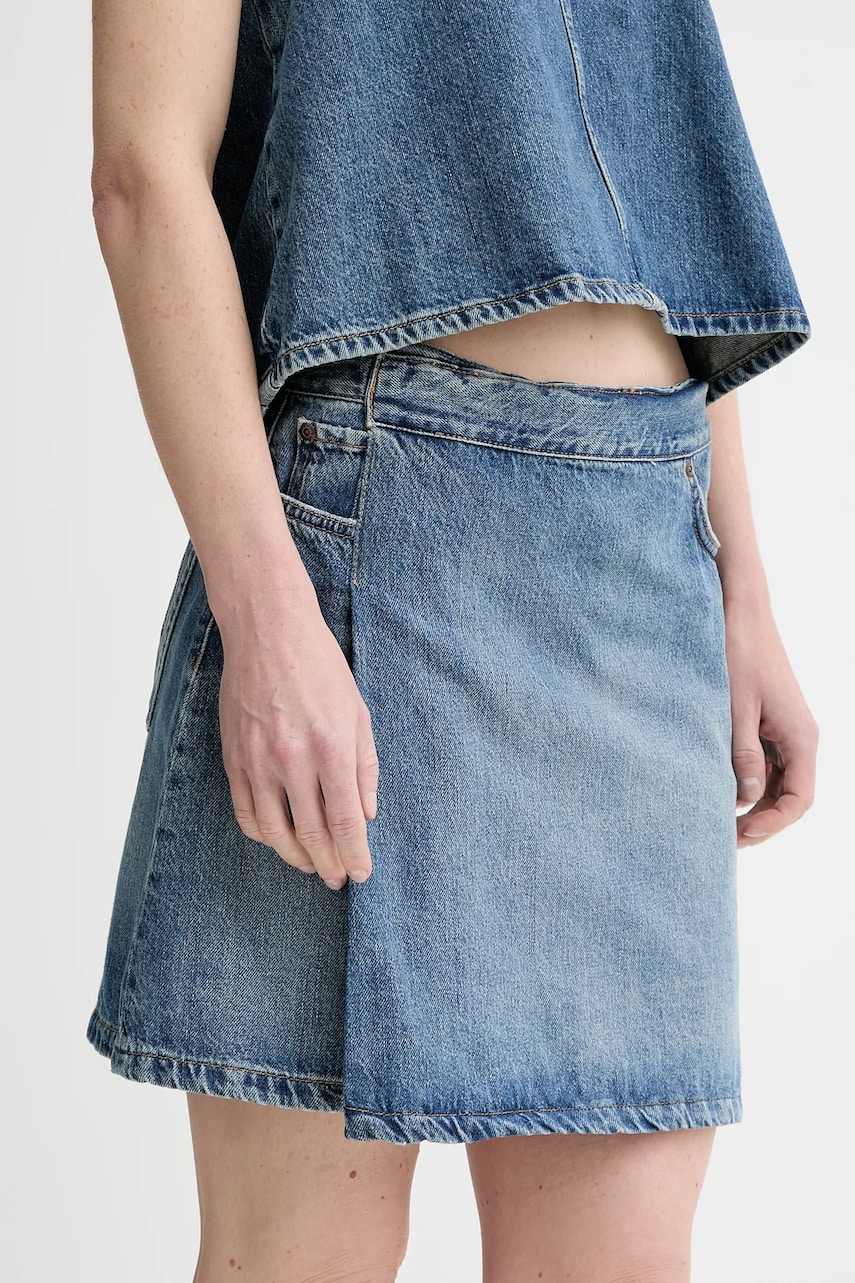 Won Hundred fustă jeans mini, drept, 3505-15155