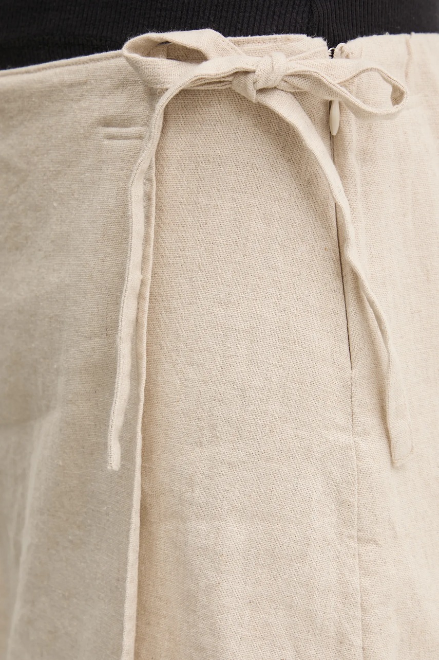 Lněná sukně Hollister Co. (obrázek 4)