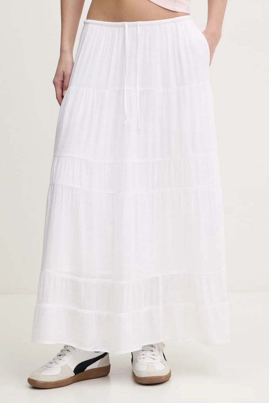 Hollister Co. fusta culoarea alb, maxi, evazati, KI343-5039 Hollister Co. fusta culoarea alb, maxi, evazati, KI343-5039