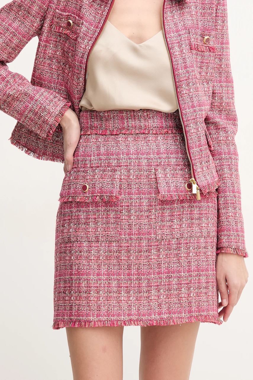 Levně Sukně Marciano Guess CLAUDIA růžová barva, mini, 5GGD15 7302A