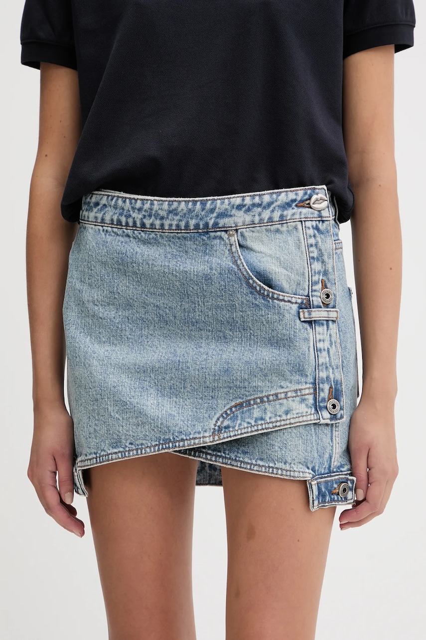 Miss Sixty fustă jeans mini, drept, 6S2KJ12600