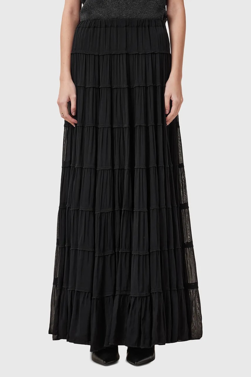 Юбка AllSaints EVA цвет чёрный maxi расклешённая W061RC Юбка AllSaints EVA цвет чёрный maxi расклешённая W061RC