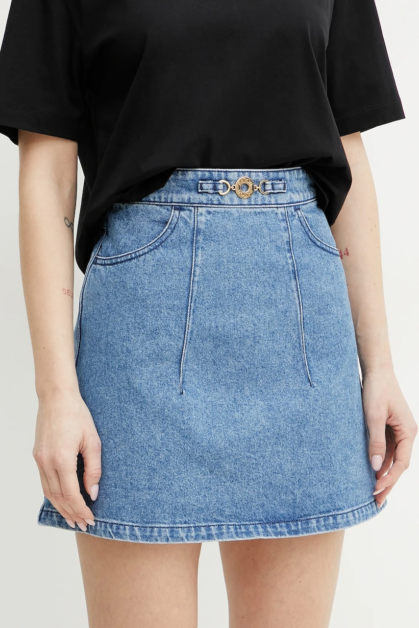 Patou fusta mini, drept, SK0420216