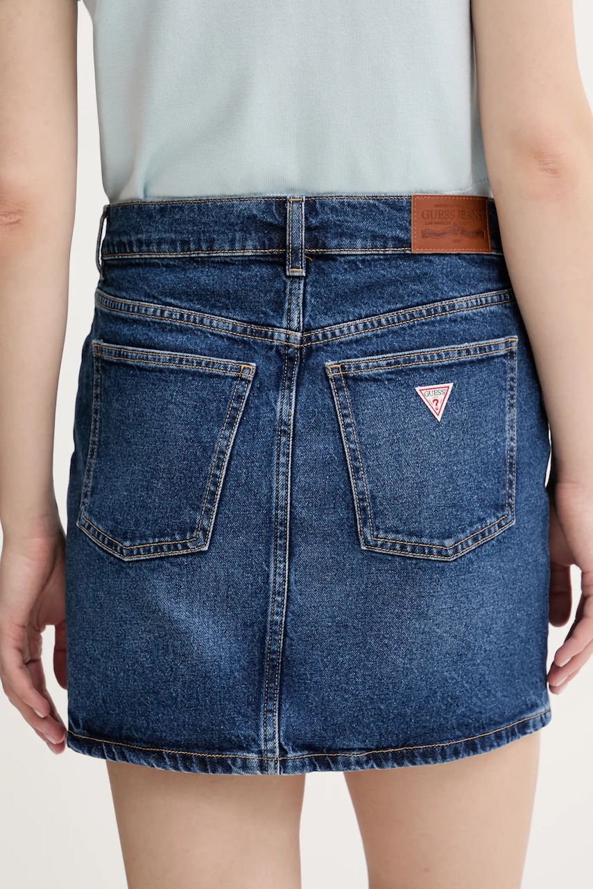 Rifľová sukňa Guess Jeans