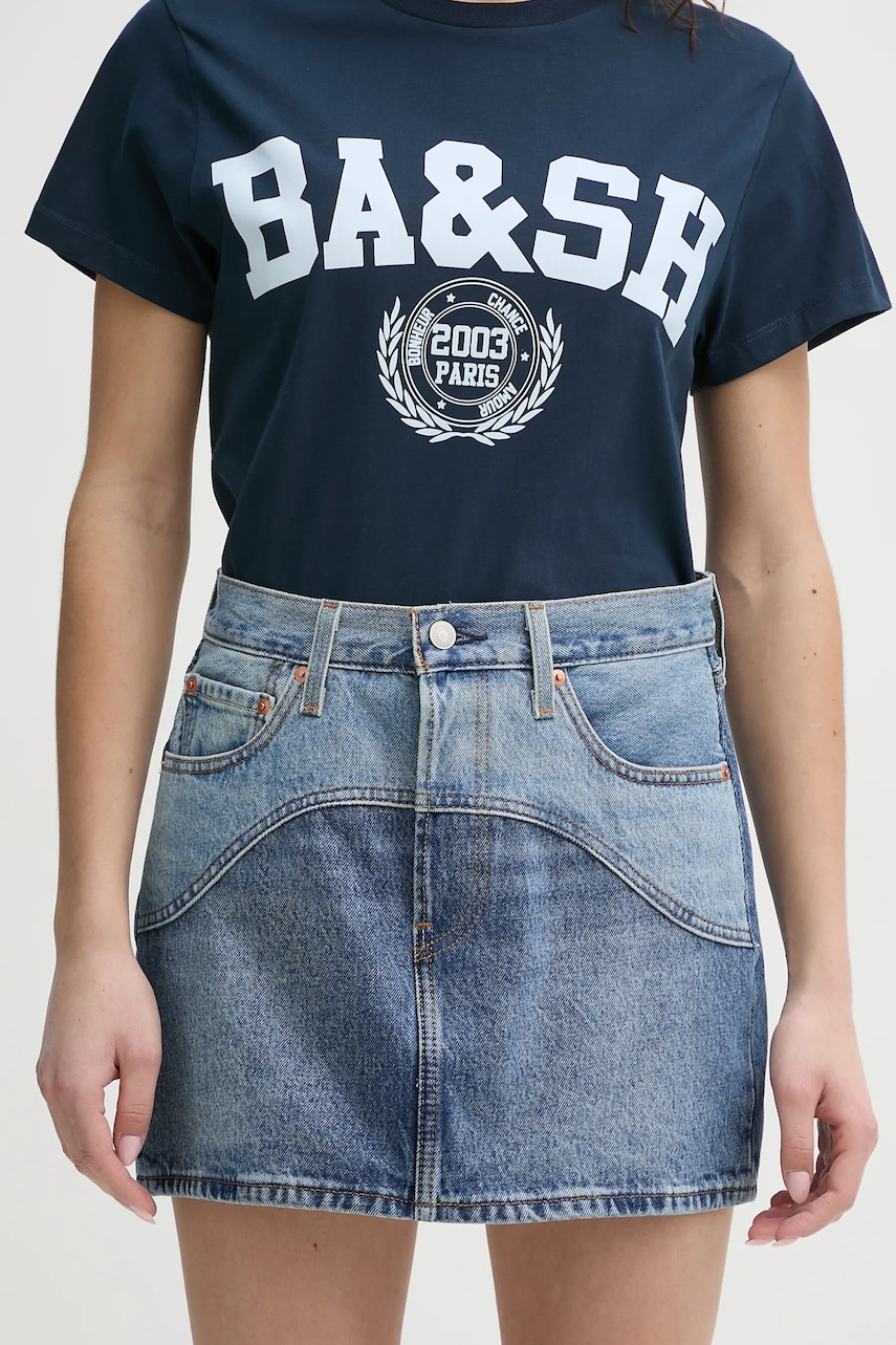 Levně Sukně Levi's ICON SKIRT WESTERN YOKE modrá barva, mini, 001VJ