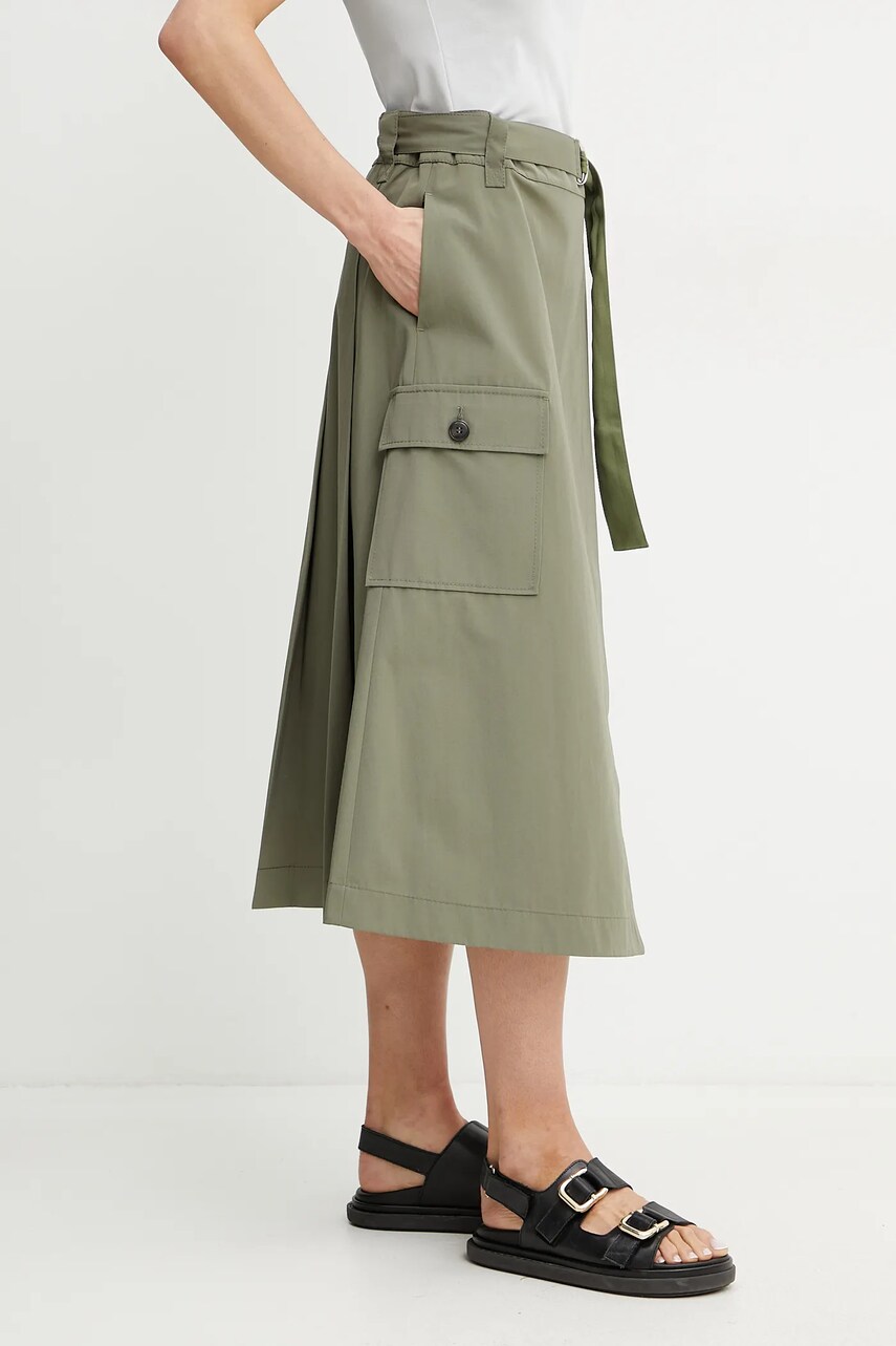 MAX&Co. fusta culoarea verde, midi, evazati, 2516101033200