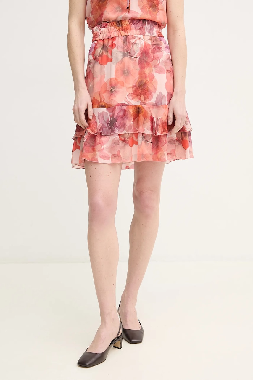 Marc Aurel fusta culoarea portocaliu, mini, evazati, 2187-1023-24784