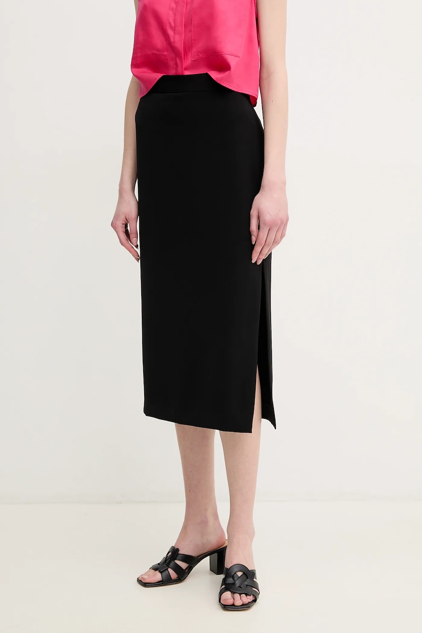 Marc Aurel fusta culoarea negru, midi, creion, 2315-2010-92875