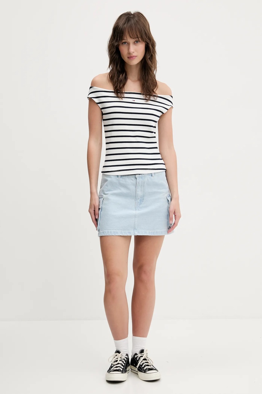 Джинсовая юбка Karl Kani mini расклешённая PD00001820