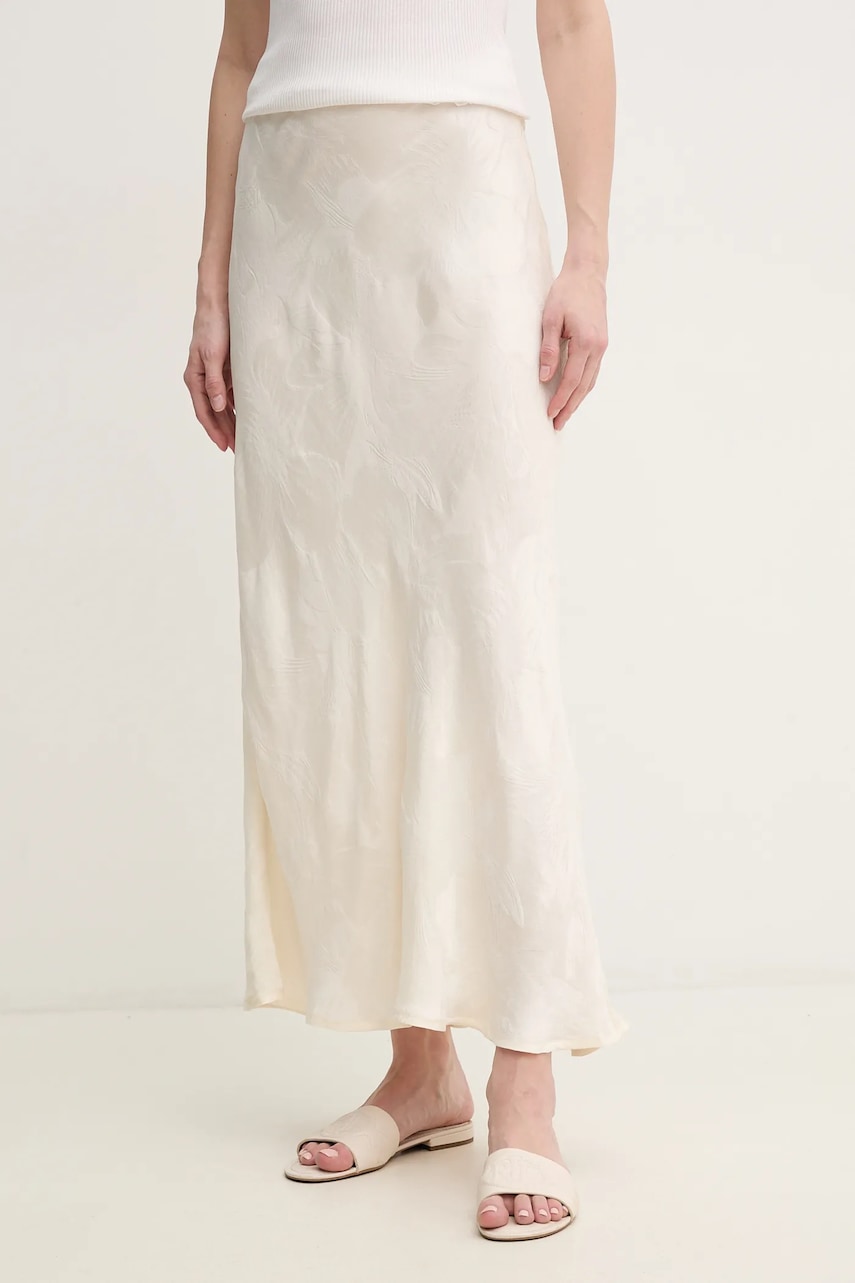 Hoss Intropia fusta culoarea bej, maxi, evazati, 8429012