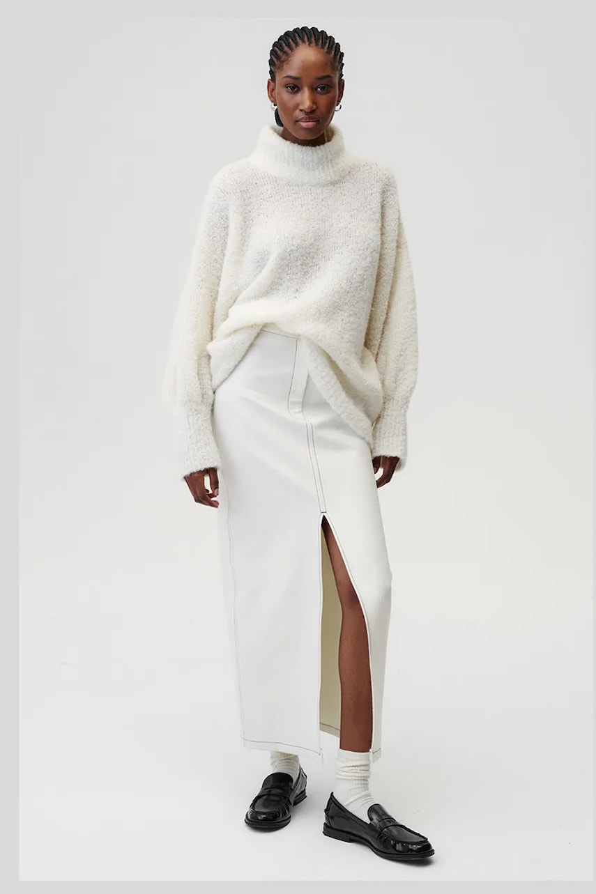 Undress Code fustă Soft Gaze Skirt culoarea bej, maxi, drept, 759