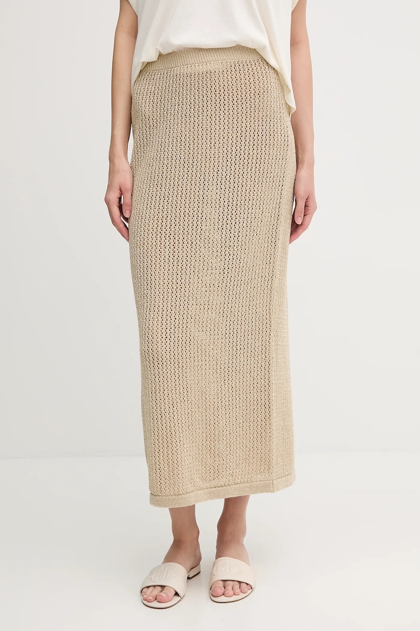 United Colors of Benetton fustă culoarea verde, maxi, drept, 11365000B