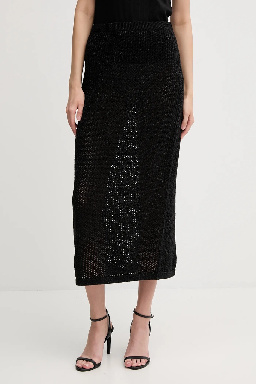 United Colors of Benetton fustă culoarea negru, maxi, drept, 11365000B