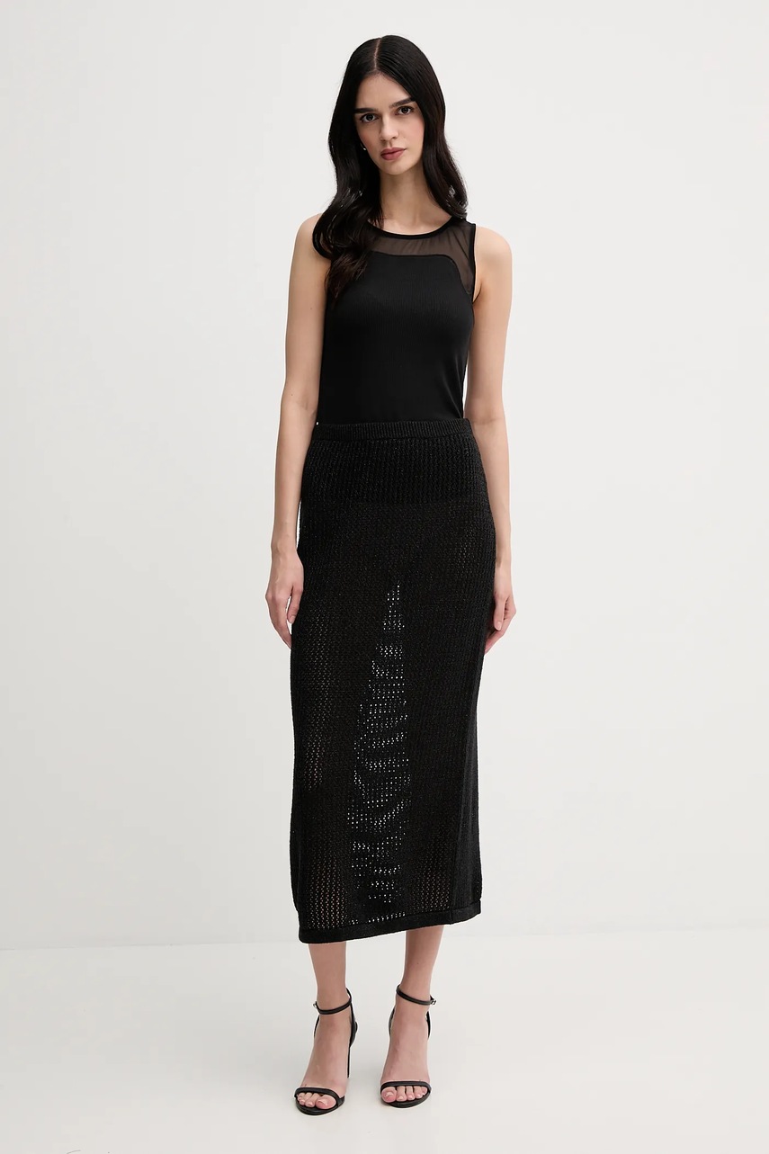 Юбка United Colors of Benetton цвет чёрный maxi прямая 11365000B